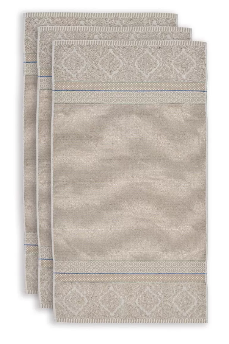 Handtücher<Pip Studio Badetuch Set/3 Soft Zellige 55X100 Cm Khaki