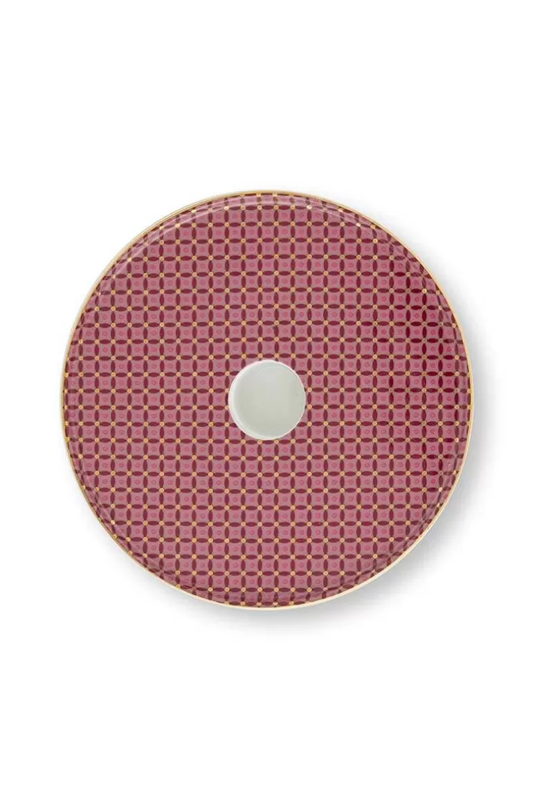 Kerzenhalter<Pip Studio Cross Stitch Kerze Schale 14Cm Rosa