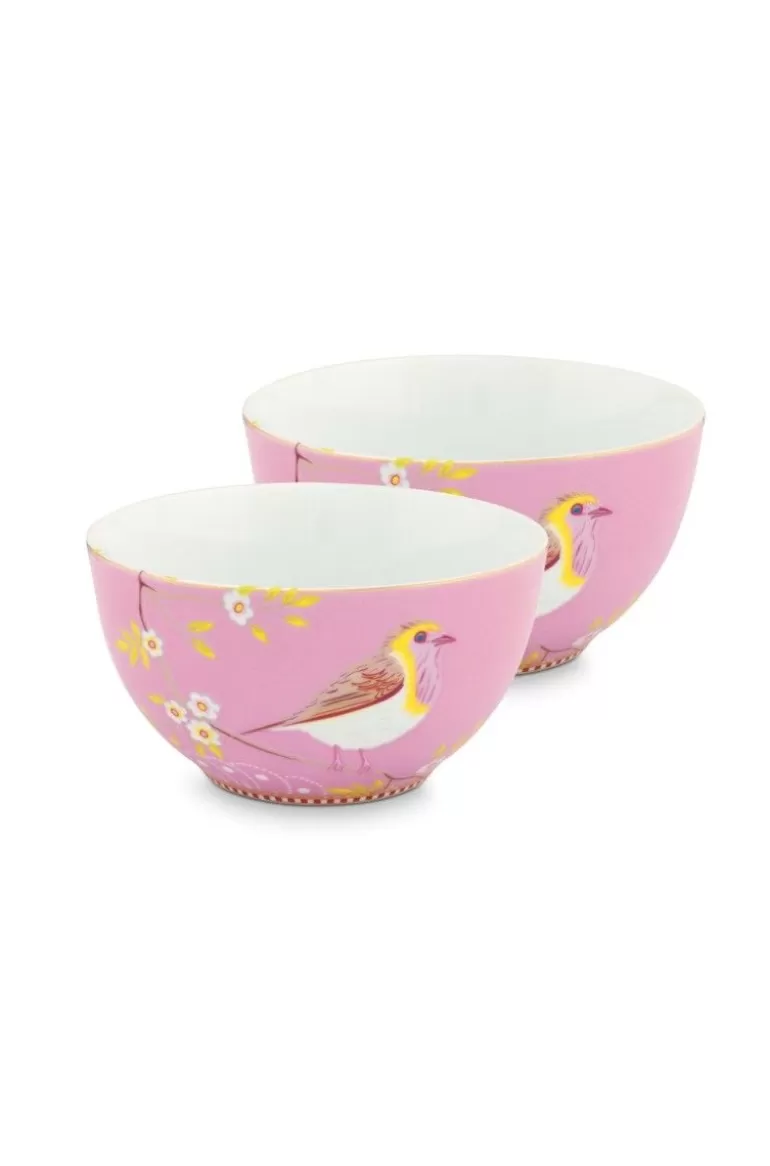 Schalen<Pip Studio Early Bird Set/2 Schalen 15 Cm Rosa