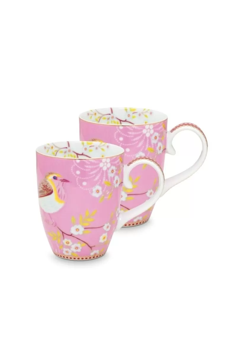 Teetassen<Pip Studio Early Bird Set/2 Tassen Gross Chinese Rose Rosa