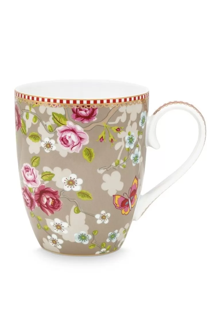 Teetassen<Pip Studio Early Bird Tasse Gross Chinese Rose Khaki