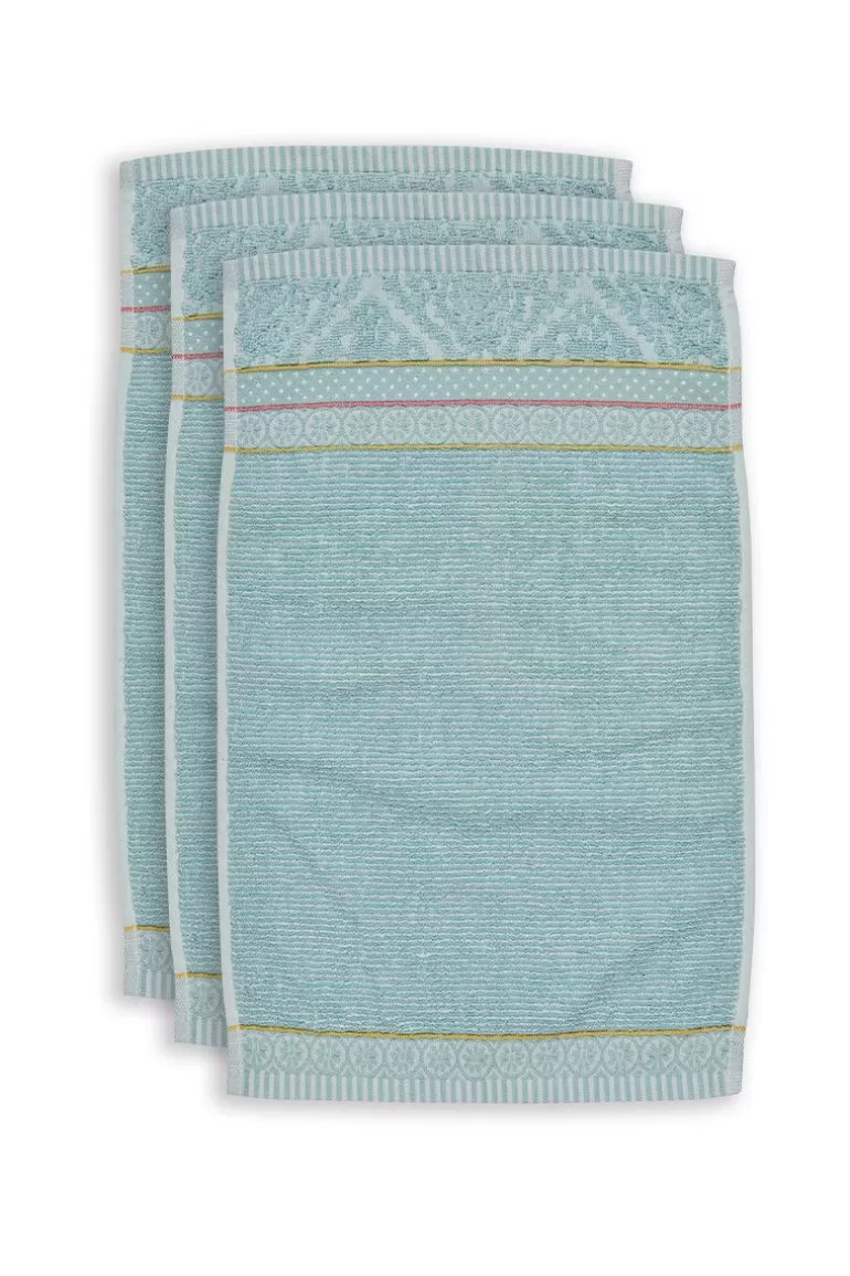 Gästetücher<Pip Studio Gastehandtuch Set/3 Soft Zellige 30X50 Cm Blau