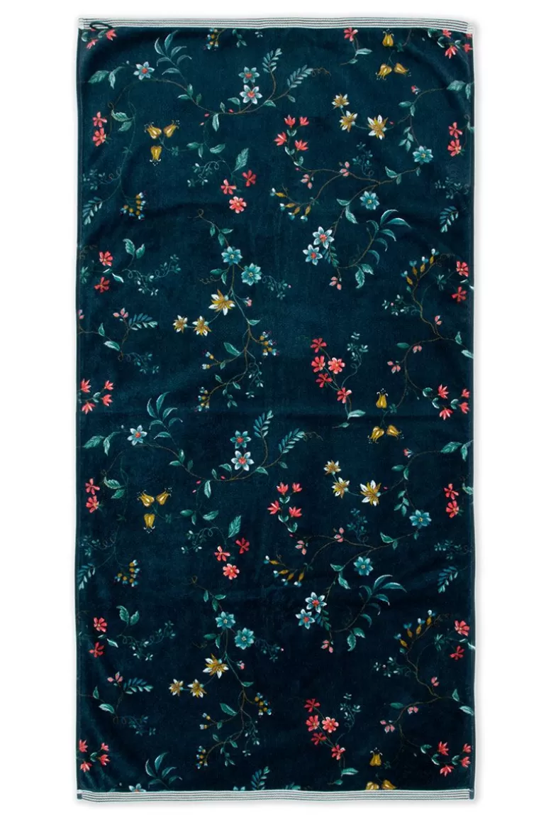 Handtücher<Pip Studio Grose Handtuch Les Fleurs Dunkel 70X140 Cm Blau