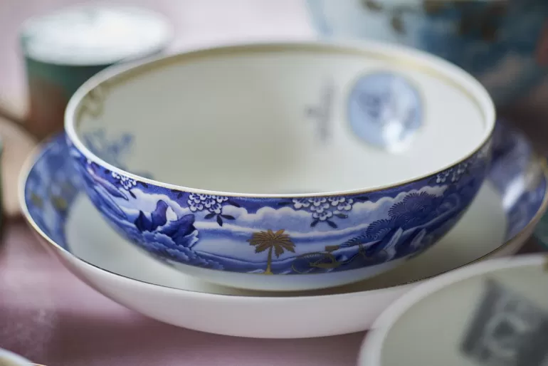 Schalen<Pip Studio Heritage Schale Grenze Blau 20 Cm