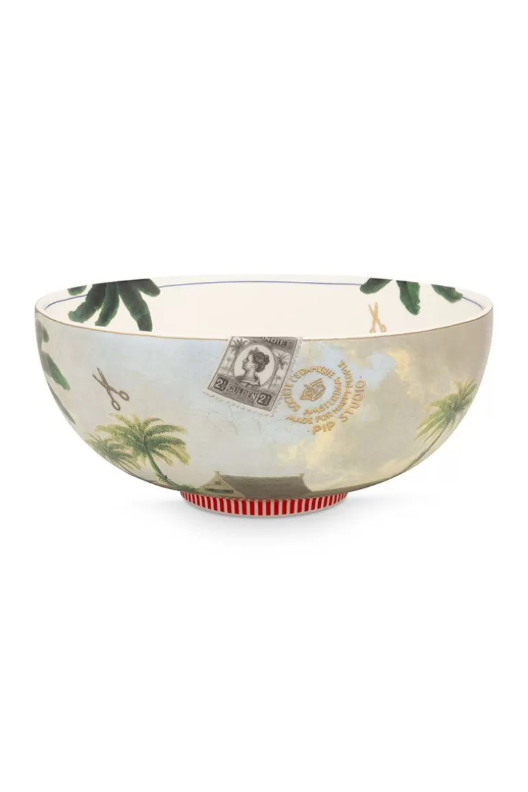 Salatschüsseln<Pip Studio Heritage Schale Palme Grun 23 Cm