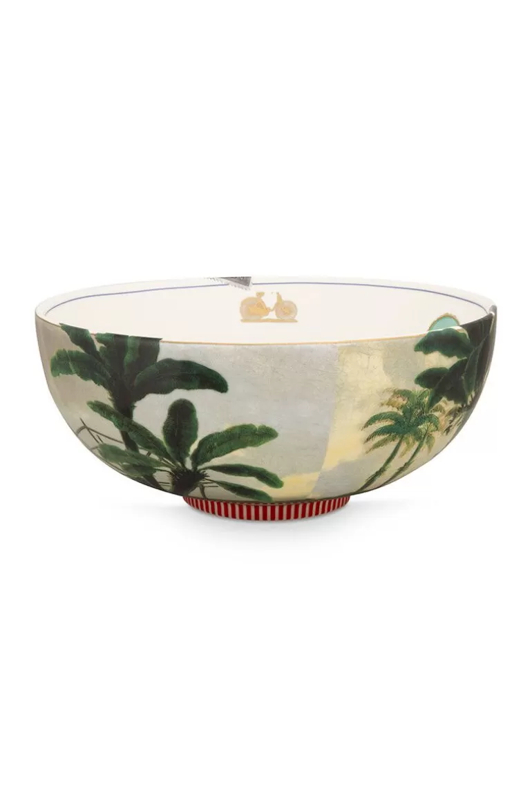 Salatschüsseln<Pip Studio Heritage Schale Palme Grun 23 Cm