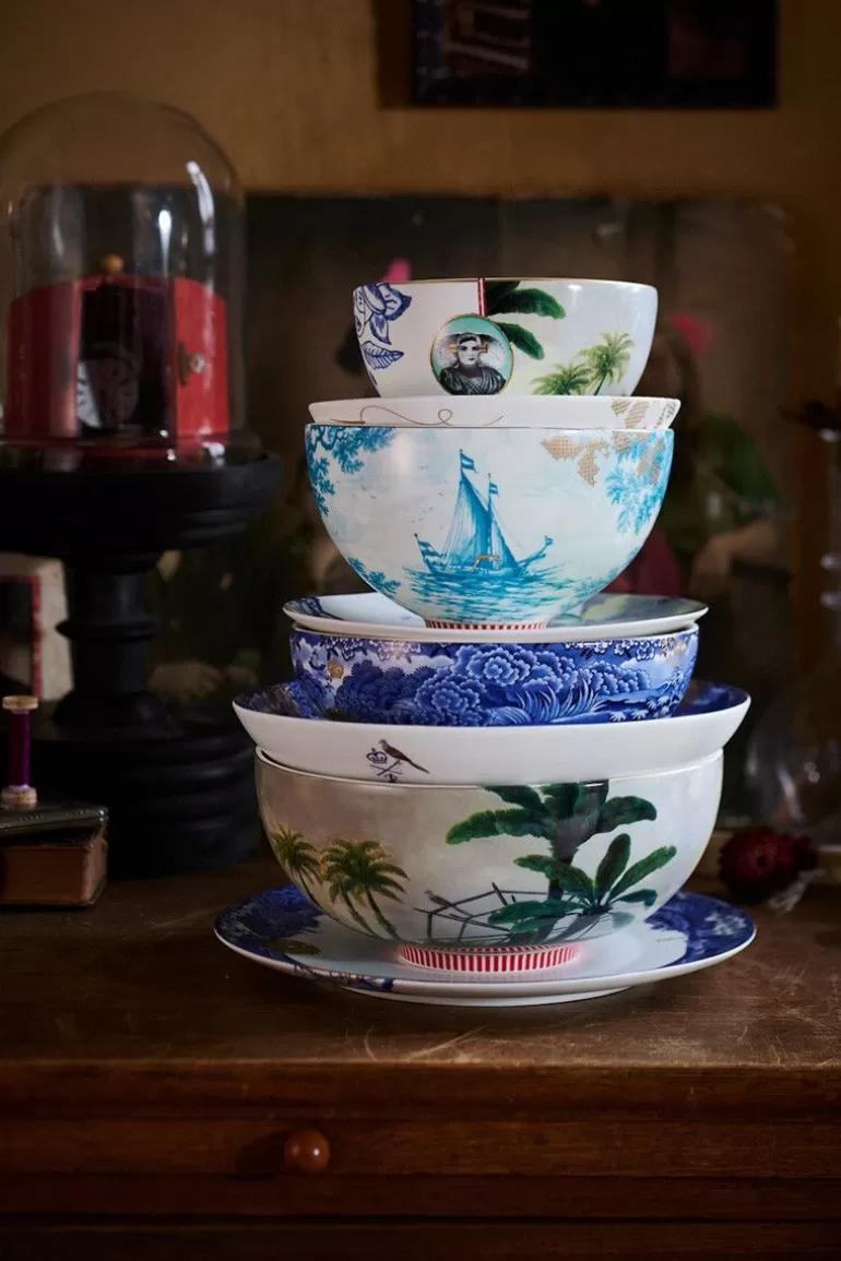 Salatschüsseln<Pip Studio Heritage Schale Palme Grun 23 Cm