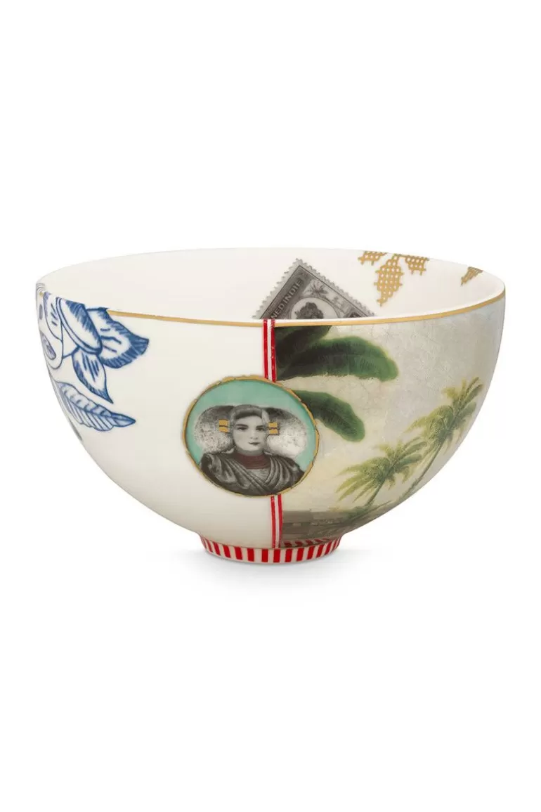 Schalen<Pip Studio Heritage Schale Palme Weis 15 Cm