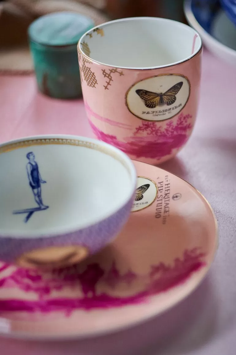 Teetassen<Pip Studio Heritage Tasse Large Bemalt Rosa
