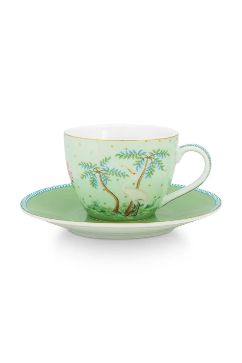 Tasse & Untertasse<Pip Studio Jolie Espresso Tasse & Undertasse Grun