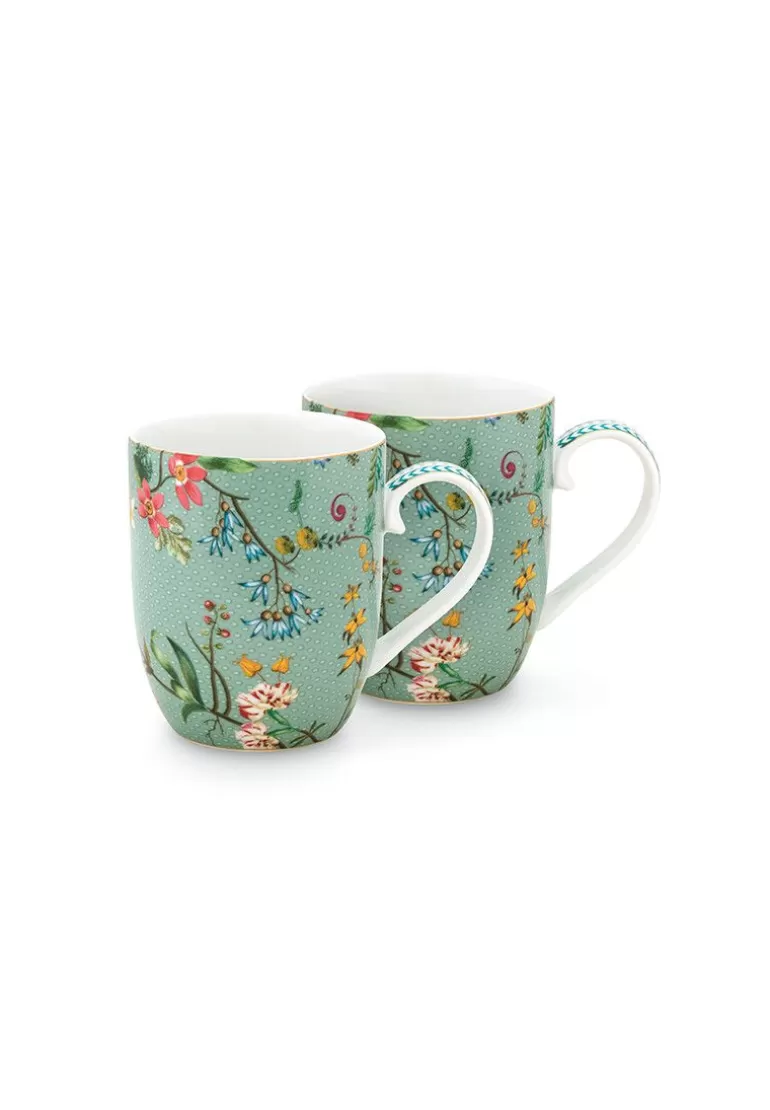 Porzellan Sets<Pip Studio Jolie Set/2 Tasse Klein Flowers Blau