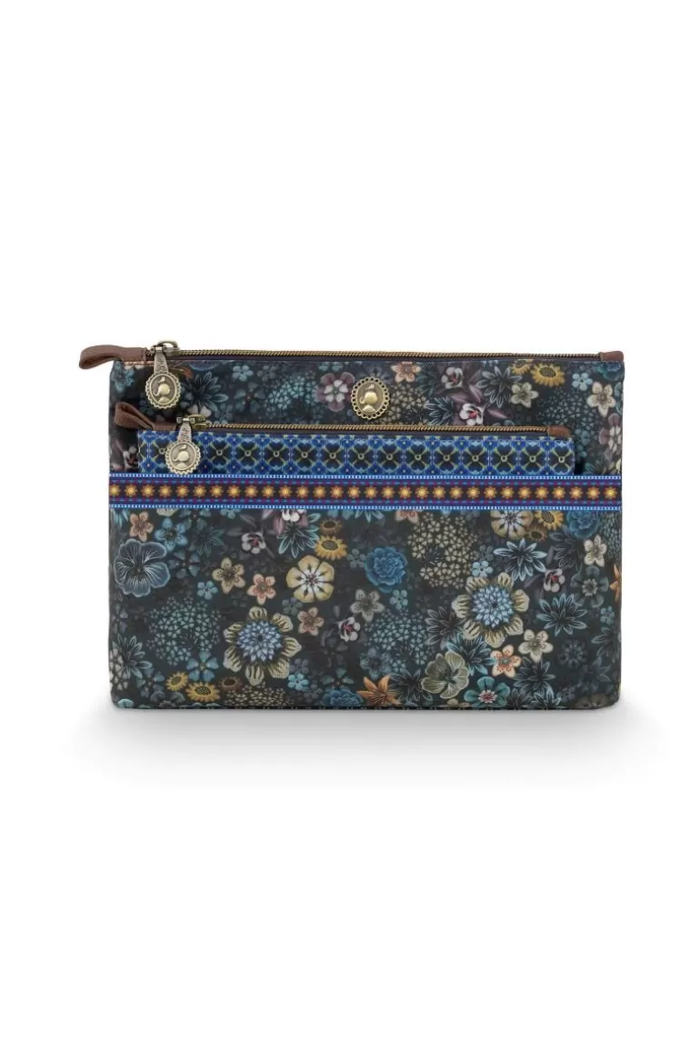 Necessaire<Pip Studio Kosmetiktasche Combi Gross Tutti I Fiori Blau