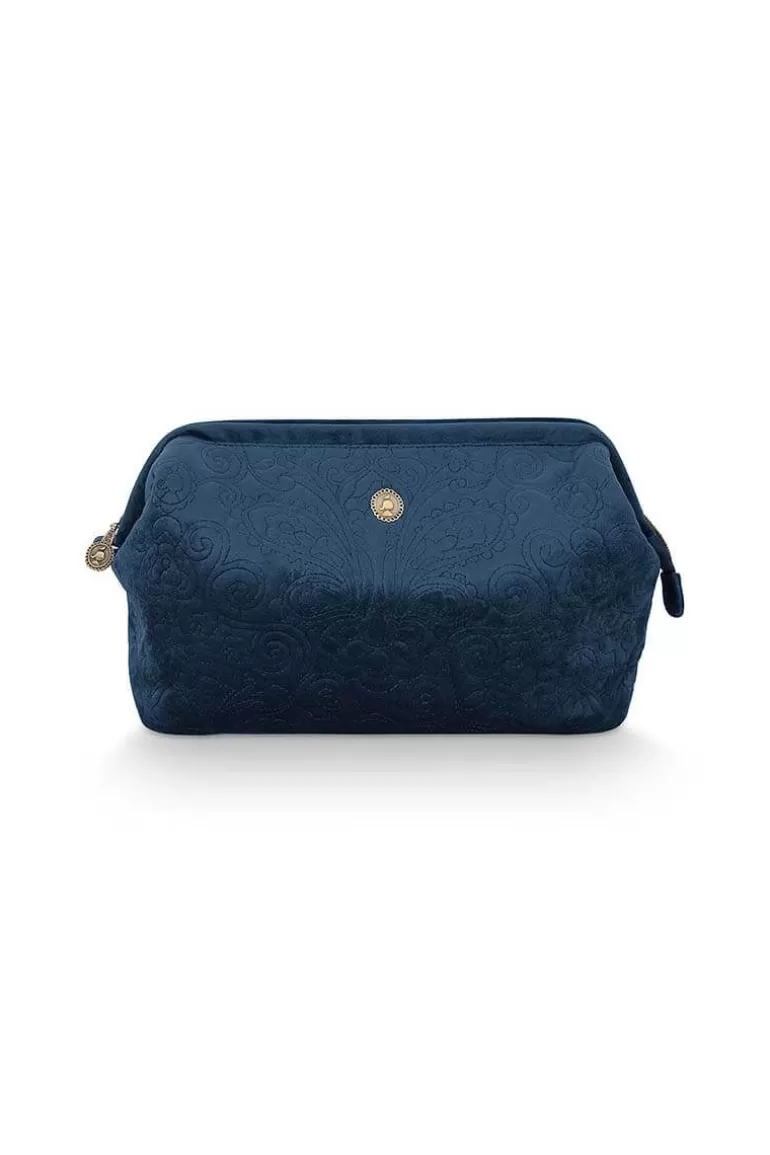 Beautycases<Pip Studio Kosmetiktasche Extra Gross Samt Quiltey Days Blau