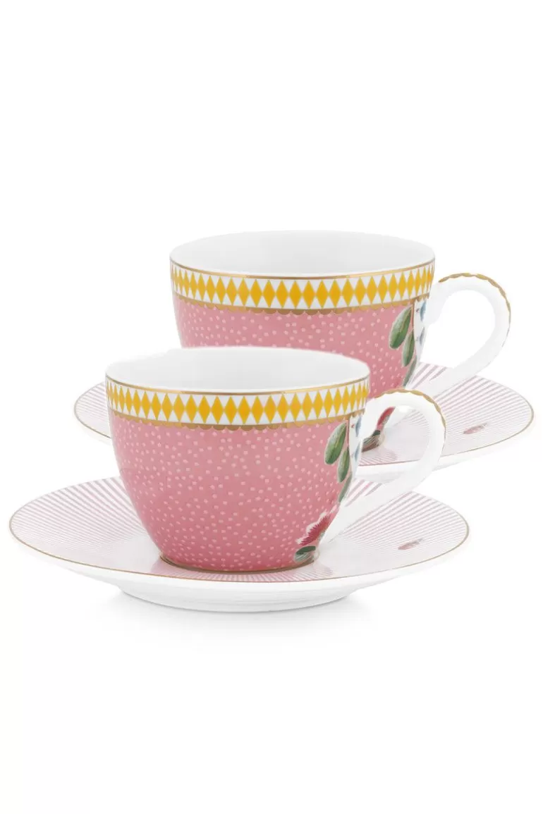 Espresso Tasse<Pip Studio La Majorelle Set/2 Espresso Tassen & Untertassen Rosa