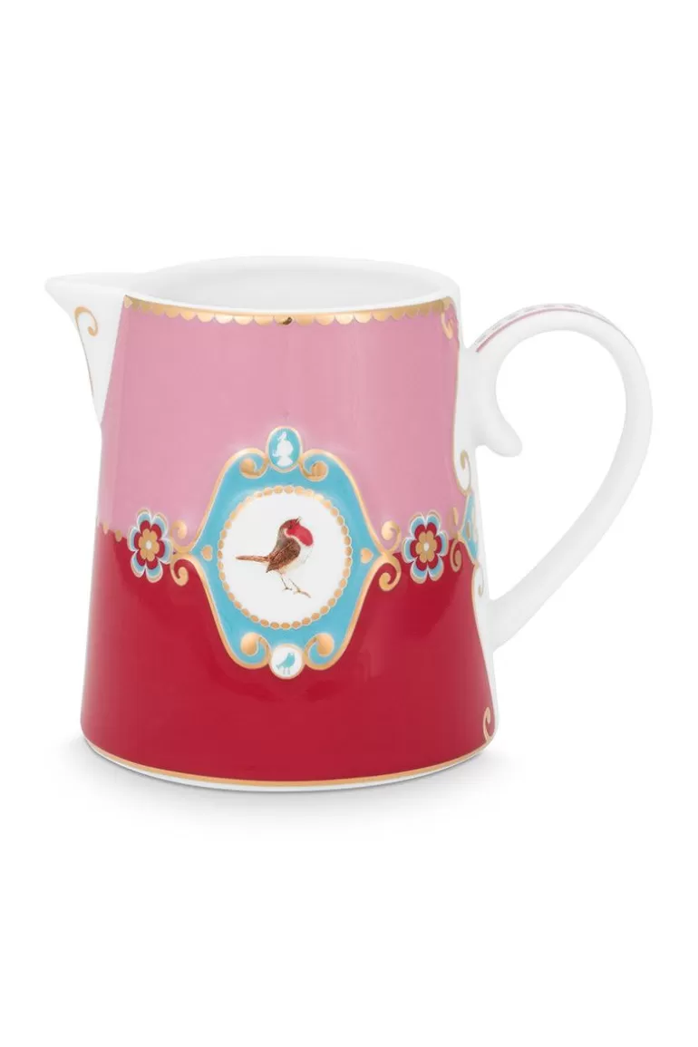 Milchkännchen<Pip Studio Love Birds Kanne Klein Rot/Rosa Mehrfarbig