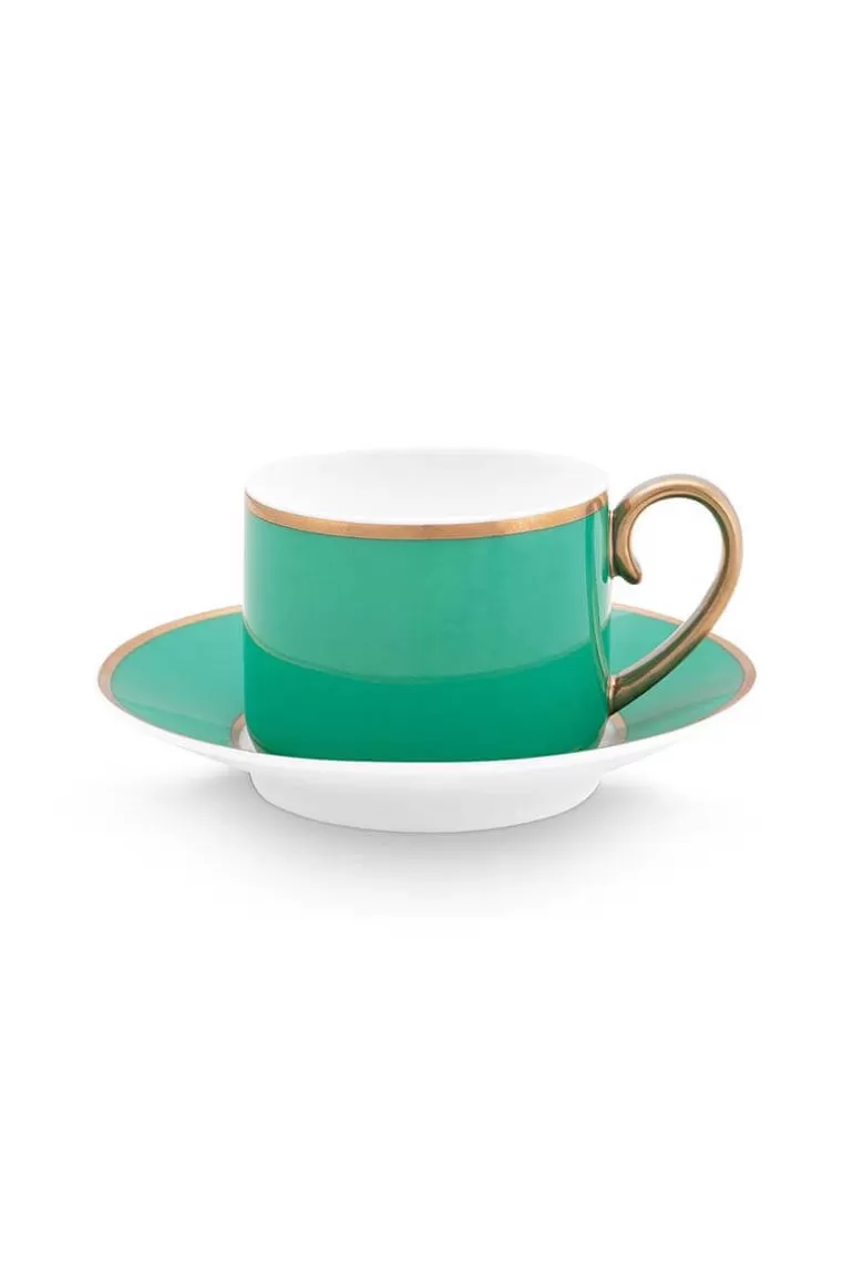 Tasse & Untertasse<Pip Studio Pip Chique Espresso Tasse & Untertasse Grun