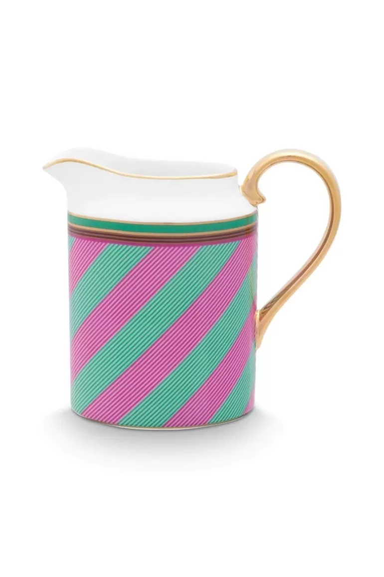 Milchkännchen<Pip Studio Pip Chique Stripes Kanne Klein Rosa/Grun