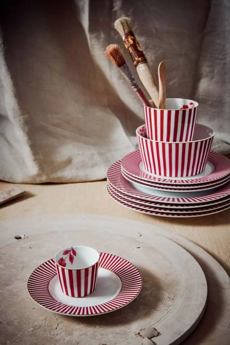 Eierbecher<Pip Studio Royal Stripes Eierbecher Dunkel Rosa