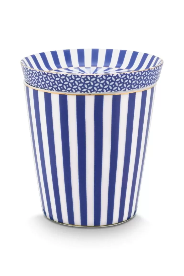 Porzellan Sets<Pip Studio Royal Stripes Tasse & Teebeutelablage Blau