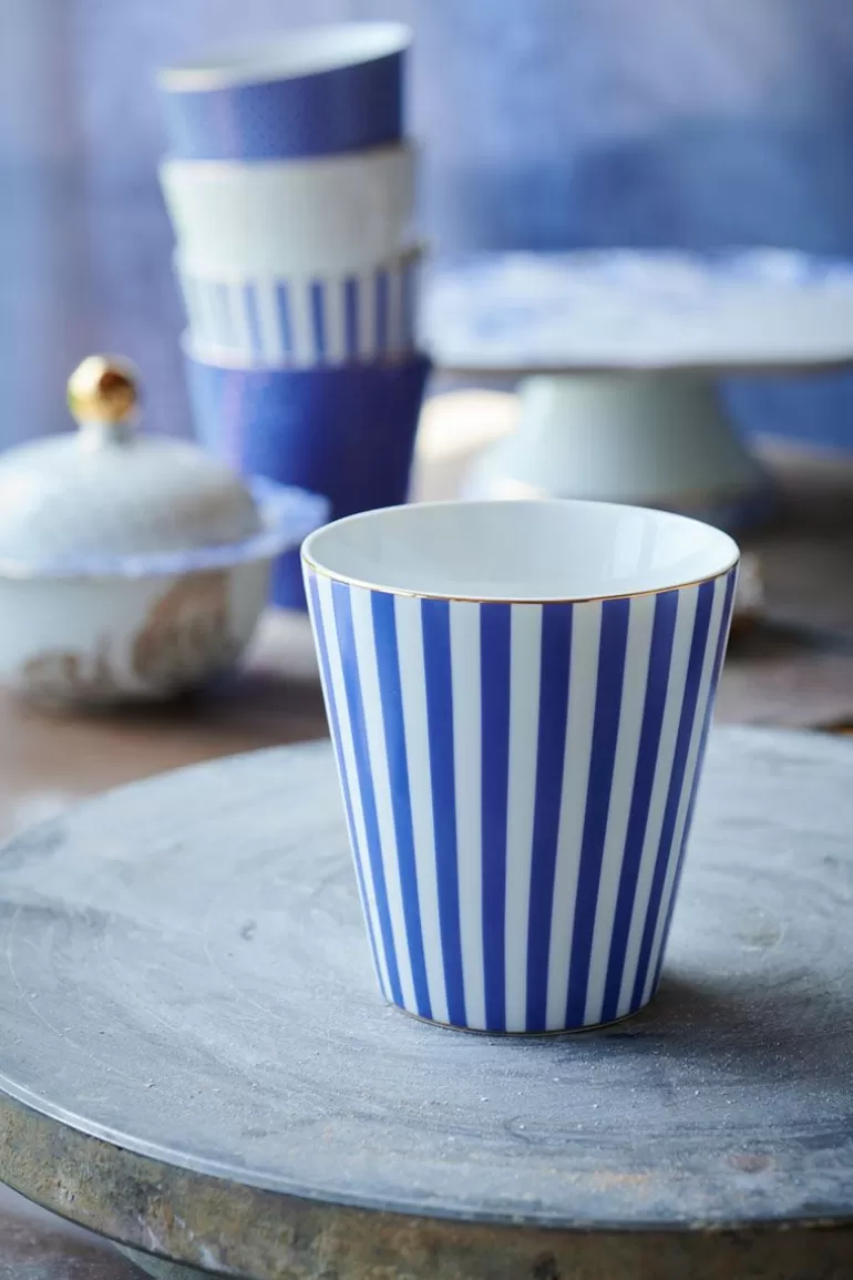 Kaffeetassen<Pip Studio Royal Stripes Tasse Klein Blau