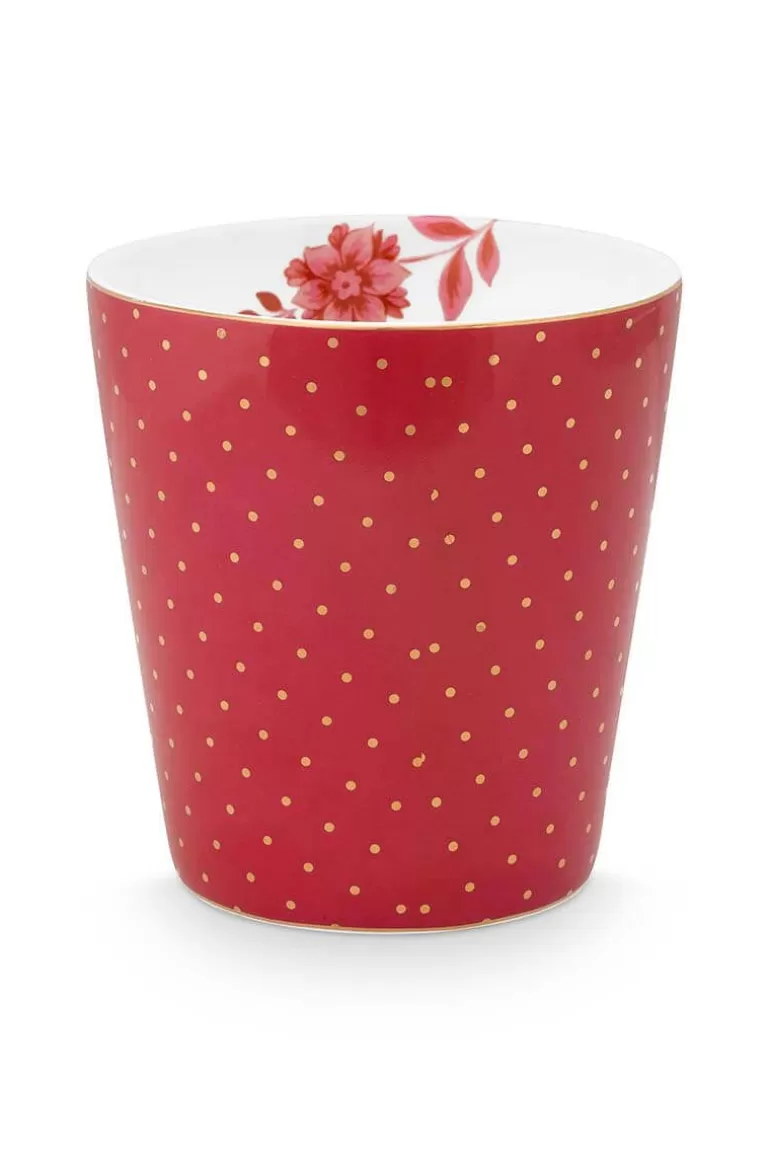 Kaffeetassen<Pip Studio Royal Stripes Tasse Punkte Dunkel Rosa