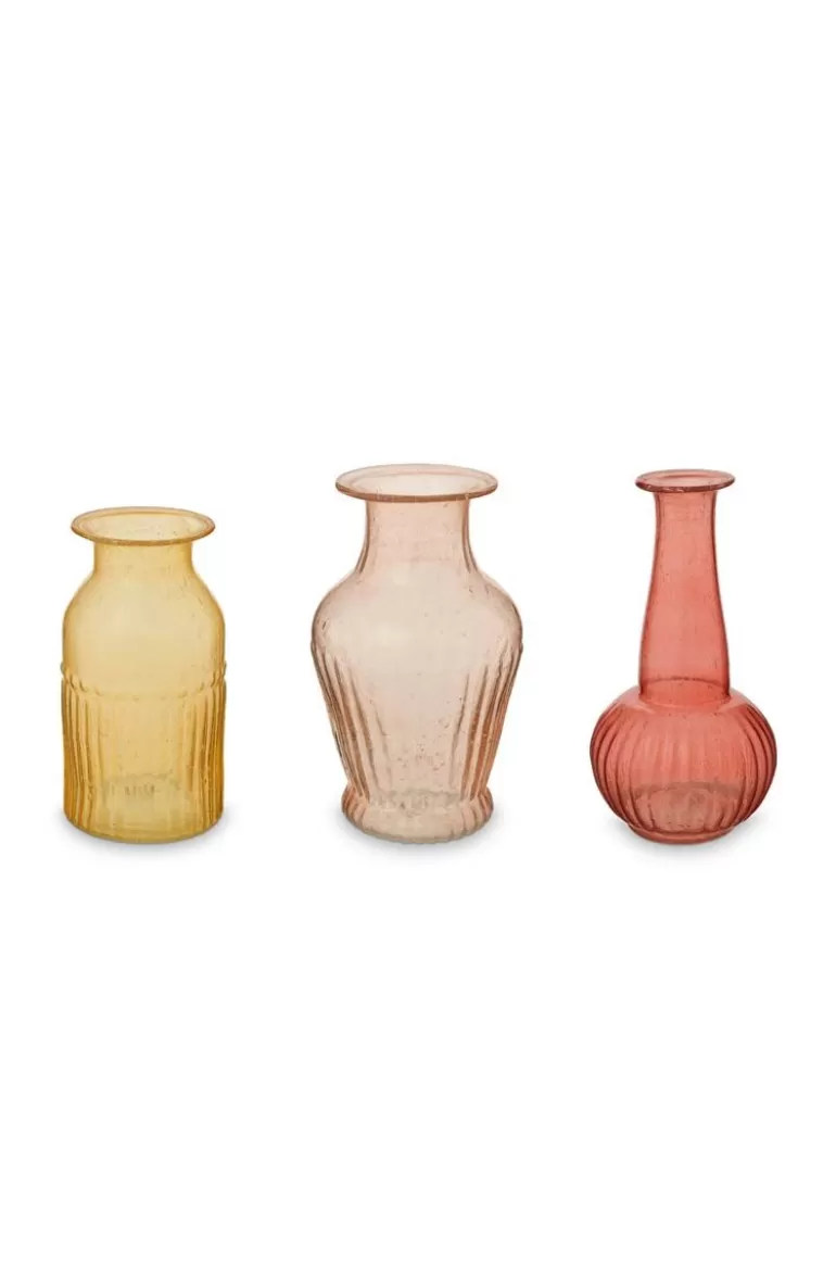 Sale Sets<Pip Studio Set/3 Vasen Glas S Rosa