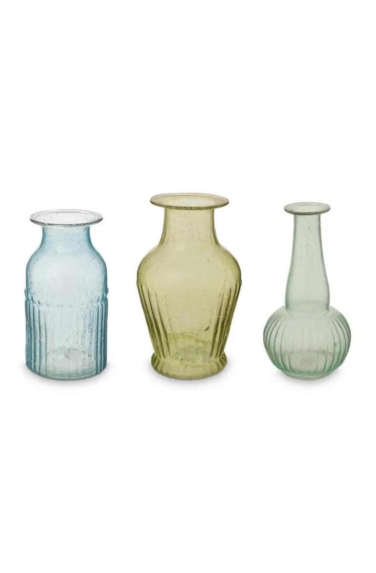 Sale Sets<Pip Studio Set/3 Vasen Glas S Grun