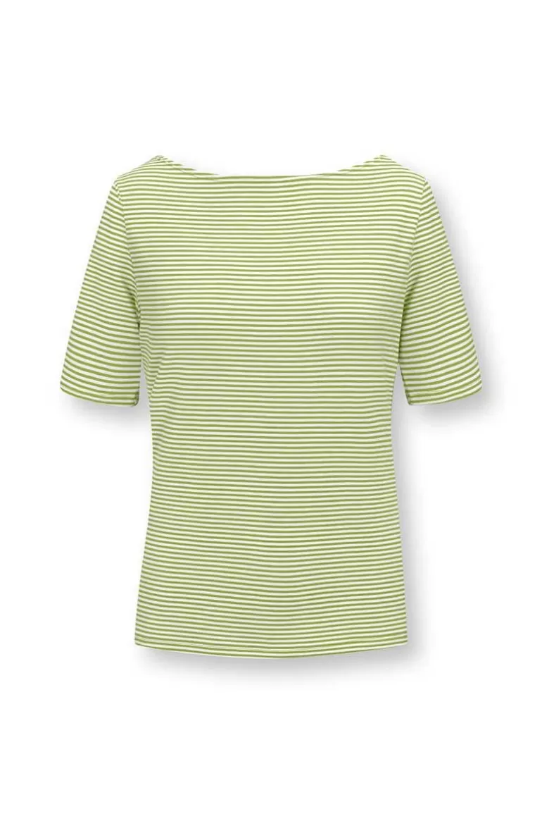 T-Shirts<Pip Studio Top Kurze Armel Little Sumo Stripe Hell Grun