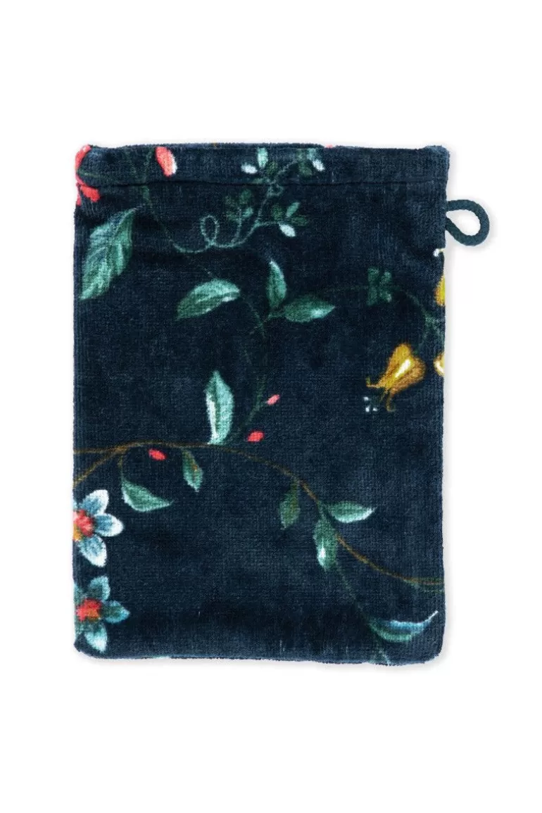 Waschlappen<Pip Studio Waschlappen Set/3 Les Fleurs Dunkel 16X22 Cm Blau