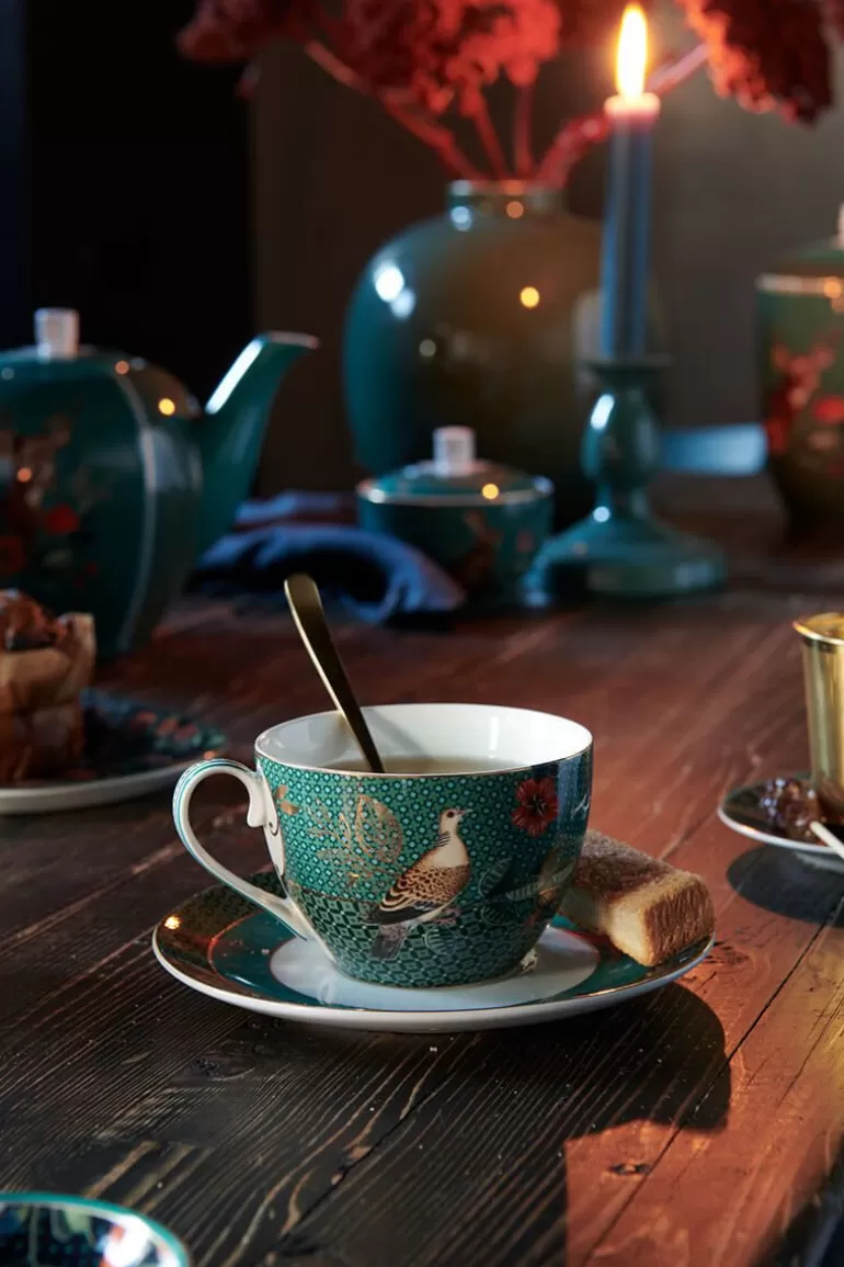 Porzellan Sets<Pip Studio Winter Wonderland Set/2 Cappuccino Tasse & Untertasse Grun